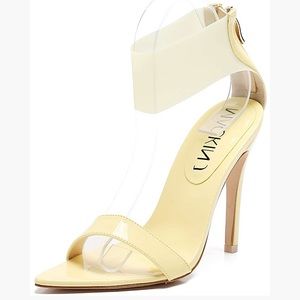 Mackin J Pointed Toe Clear‎ Ankle Strap Stiletto
